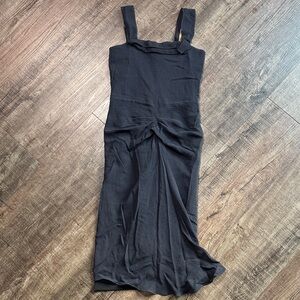 Roland Mouret Black Textured Midi Dress